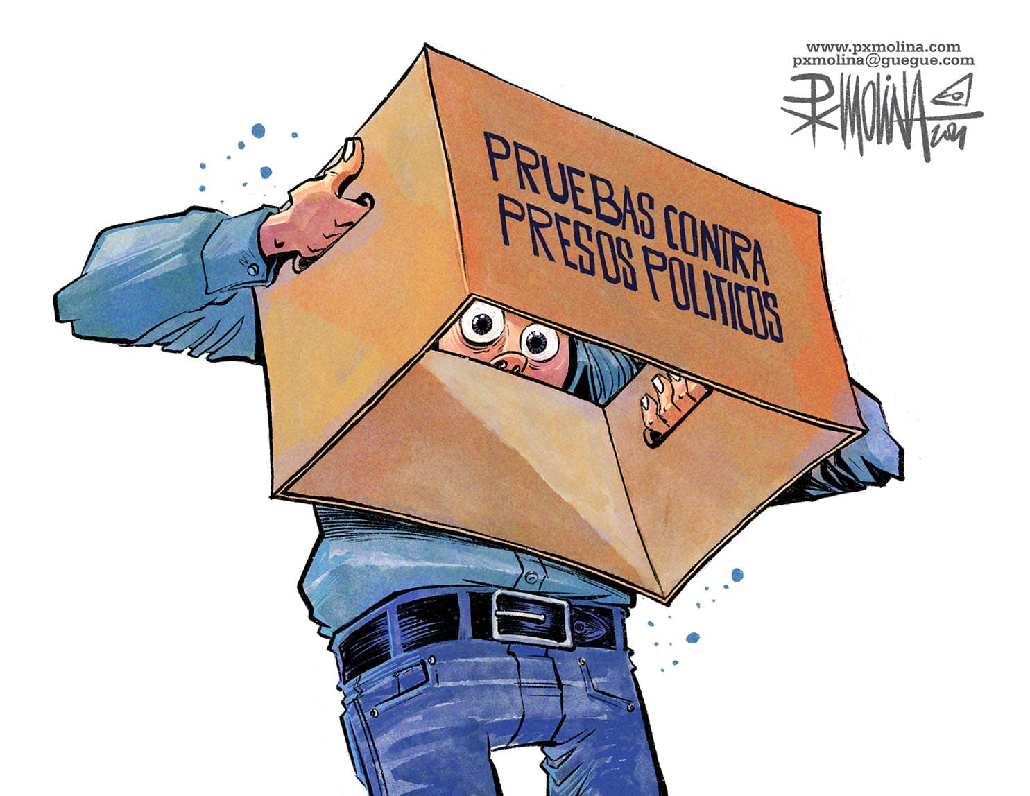 Caricatura del día |  Evidencia contra presos políticos en Nicaragua